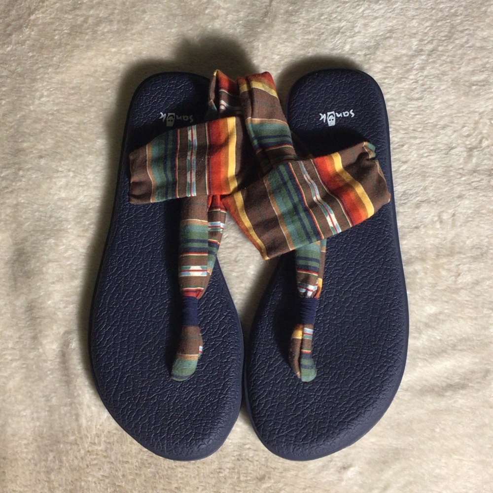 Sanuk Multicolor Striped yoga sling Sandals